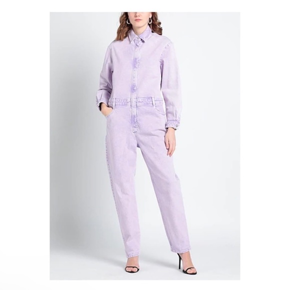 New! Rare IRO Nouka Zip Up Denim Jumpsuit - Picture 1 of 13